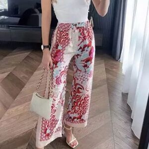ZARA Pants Silky Trouser Pajama Style Pants Size M • BLOGGER FAVORITE 🔥